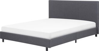 Beliani Cama De Agua Moderna Con Colch&oacute;n De Tela Gris 160 X 200 Cm Albi