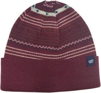 United By Blue Merino Wool Modern Fair Isle Knit Beanie in Burgundy at Nordstrom