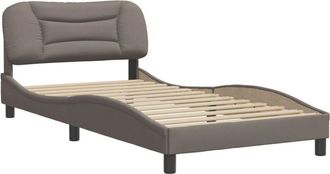vidaXL Vidaxl - Estructura de cama sin colchón tela gris taupe 100x200 cm