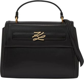 Karl Lagerfeld Handbags, female, Black, Size: ONE SIZE K Autograph Small Top Handle