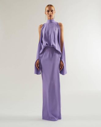 Taller Marmo Bacall Dress In Lavendar