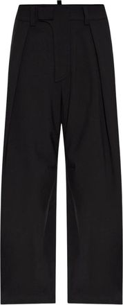 Dsquared2 Snowboard Broek met Rechte Pijpen - Dames - Wijde Broeken - Zwart - XS - Wol - Broeken