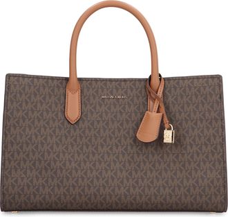 Michael Michael Kors Womens Handbag Scarlett Printed Canvas Brown-Acorn Pvc Handbags Brown/acorn Hand Bags