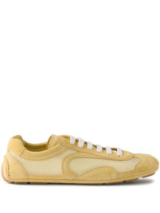 Prada re-edition suede mesh sneakers - Yellow