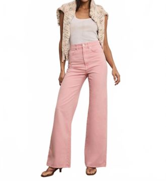 Veronica Beard Taylor High Rise Wide Leg Jeans In Petal
