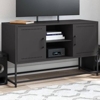 Berkfield Home TV Cabinet Black 100.5x39x60.5 cm Steel