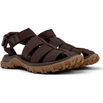Camper Drift Trail Fisherman Sandal in Dark Brown at Nordstrom, Size 43