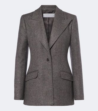 Gabriela Hearst Leiva herringbone cashmere and wool blazer