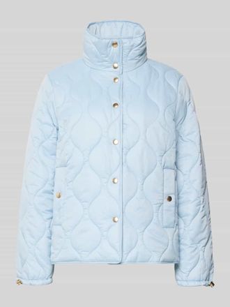 Christian Berg Regular Fit Steppjacke mit gef&uuml;ttertem Stehkragen in Hellblau, Gr&ouml;&szlig;e 36