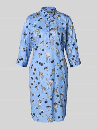 Smith & Soul Relaxed Fit Kleid mit Allover-Motiv-Print in Bleu, Gr&ouml;&szlig;e XXL
