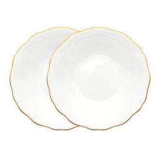 Twig New York Amelie Set of 2 Soup & Pasta Bowl in Brushed Gold at Nordstrom