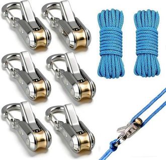 OEM Tensor De Cuerda De 8 Piezas Con Rodillos, Tensor De Paracord Robusto, 115 Lbs, Trinquete, Trinquete Ajustable, Atado F&aacute;cil Y Seguro