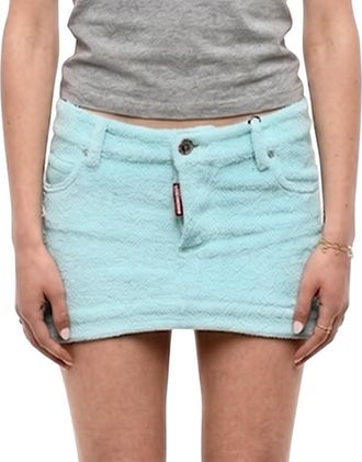 Dsquared2 Sky Blue Solid Mini Skirt