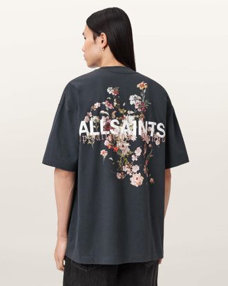 AllSaints Cotton Valen Oversized Graphic T-Shirt, Size: XXL