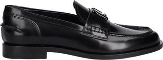 Msgm Loafers met Letterapplicatie - Dames - Loafers - Zwart - 39 EU - Leer - Schoenen