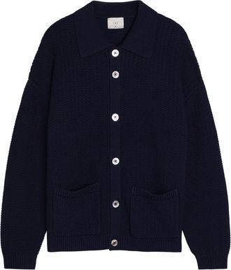 CH&Eacute; Studios Che Crochet Cotton-knit Jacket - Navy - XL