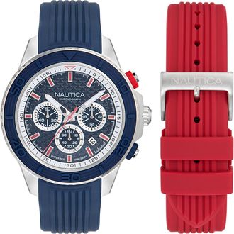 Nautica Nautica One Chronograph And Silicone Strap Set