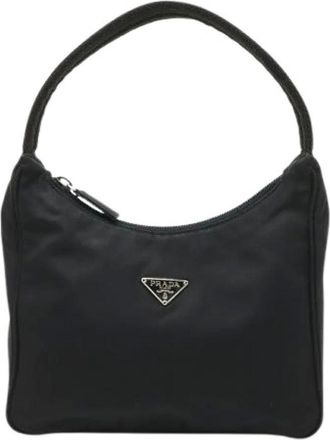 Prada Pre-owned Mini Bags, female, Black, Size: ONE SIZE Pre-owned Mv519 Nylon Handbag