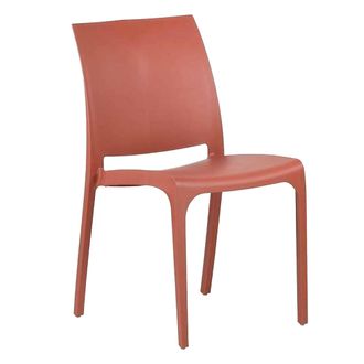 Dmora Dmora - Sillas De Jard&iacute;n Tambora, Silla De Jardin, Asiento Exterior Multiusos, Banco De Jard&iacute;n, Made In Italy, 54x46 H80 Cm, Rosa
