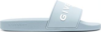 Givenchy logo-embossed slides - men - Thermoplastic Polyurethane (TPU)/Thermoplastic Polyurethane (TPU)/Thermoplastic Polyurethane (TPU) - 45 - Blue