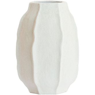 Light & Living Vaso Light & Living Saphira De Piedra Con Acabado Mate Blanco