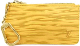 Louis Vuitton Yellow Leather Coin Purse/Coin Case (Pre-Owned)