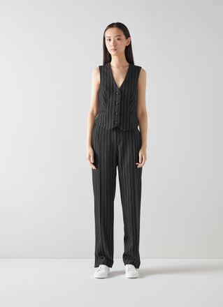 L.k. Bennett Womens Nicholson Trousers, Grey - Size 8 UK