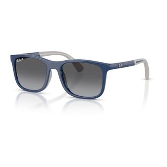 Ray-Ban Sunglasses, unisex, Blue, Size: 47 MM Blue Grey Sunglasses with Grey Shaded