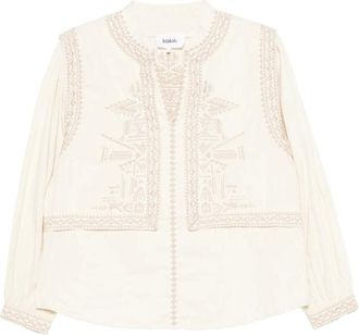 BA&SH Embroidered Long-sleeve Blouse