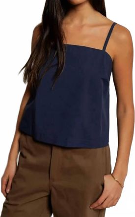 perfectwhitetee Kamora Cotton Cami In Navy