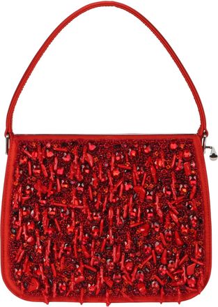Ferragamo Frame Bejeweled Shoulder Bag