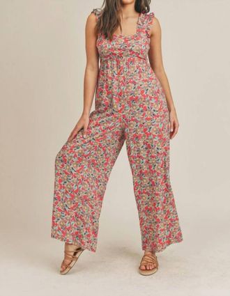 Merci Floral Jumpsuit In Bright Floral