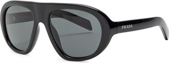 Prada Aviator-style Sunglasses - Black - One Size