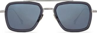 Dita Eyewear Flight.006 Geometric Black Metal Frame Sunglasses with Dark Lenses