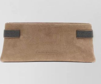 Brunello Cucinelli essence leather clutch bag