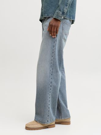 Jack & Jones Relax-fit-Jeans JACK & JONES JJIDAVE JJORIGINAL SBD 968 LN, Herren, Gr. 29, L&auml;nge 30, blau denim, Denim/Jeans, Obermaterial: 100% Baumwolle, Abriebeff