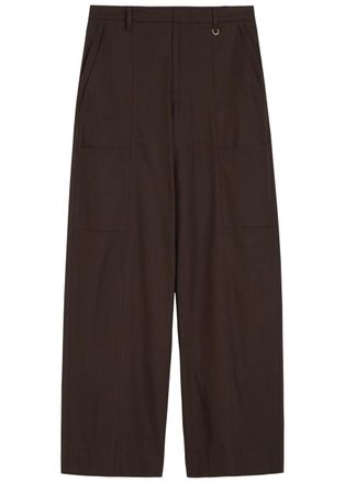 Vince Relaxed Straight-leg Stretch-cotton Trousers - Brown - 0 (UK4 / Xxs)