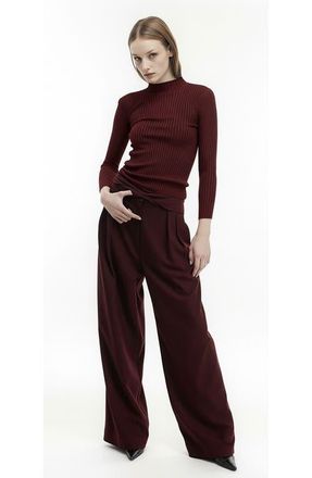 Mother of All Elena Turtleneck Knit Top in Burgundy at Nordstrom, Size Medium Eu