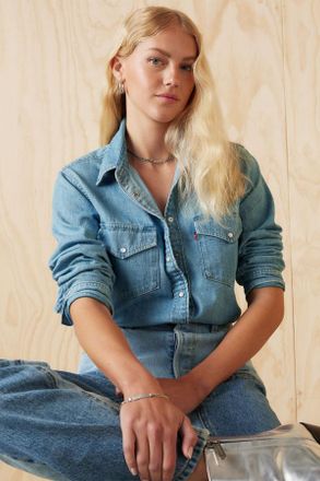 Levi's Camicia Western Essential Lightweight - Donna - 2XS - Blu / Old 517 Blue 2