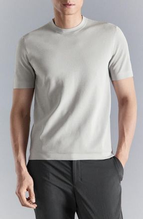 Mango Comfort Stretch Jersey T-Shirt in Ice Grey at Nordstrom, Size Medium
