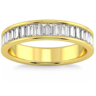 Pompeii3 1Ct TW Baguette Diamond Channel Set Wedding Ring 14k Gold Lab Grown