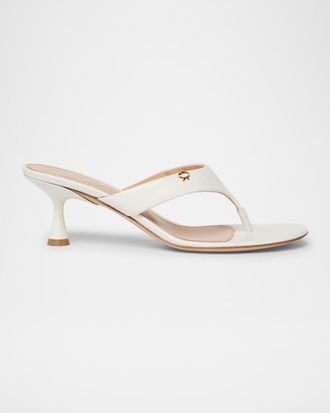 Gianvito Rossi Leather Heeled Thong Sandals