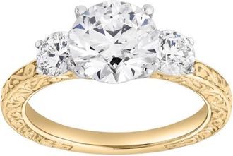 LuvMyJewelry Ismere 14K Gold 2.65 Ct Round Lab Grown Diamond Engagement Ring in 14K Yellow Gold at Nordstrom, Size 7