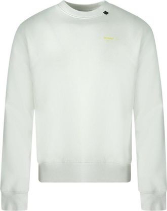 Off-white Yellow Black Arrow Back Logo White Sweatshirt