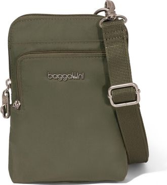 Baggallini Securtex Anti-Theft Activity Small Crossbody Bag in Thyme at Nordstrom