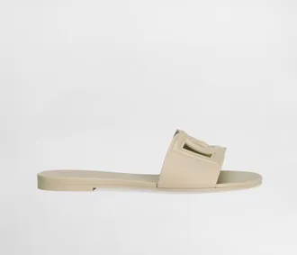Dolce & Gabbana Badepantolette Aus Gummi - Woman Slides And Mules Beige Rubber 36