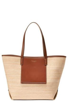 Cole Haan Nantucket Tote Bag in Natural Straw/Tan Trim at Nordstrom Rack