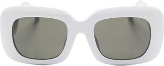 Linda Farrow Occhiali da sole squadrati - Bianco