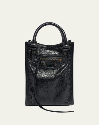 Balenciaga Le City Leather Tote Phone Holder