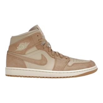 Nike Jordan Nike Air Jordan 1 Mid SE Sneaker in Legend Light Brown Suede Women Mid-Top
